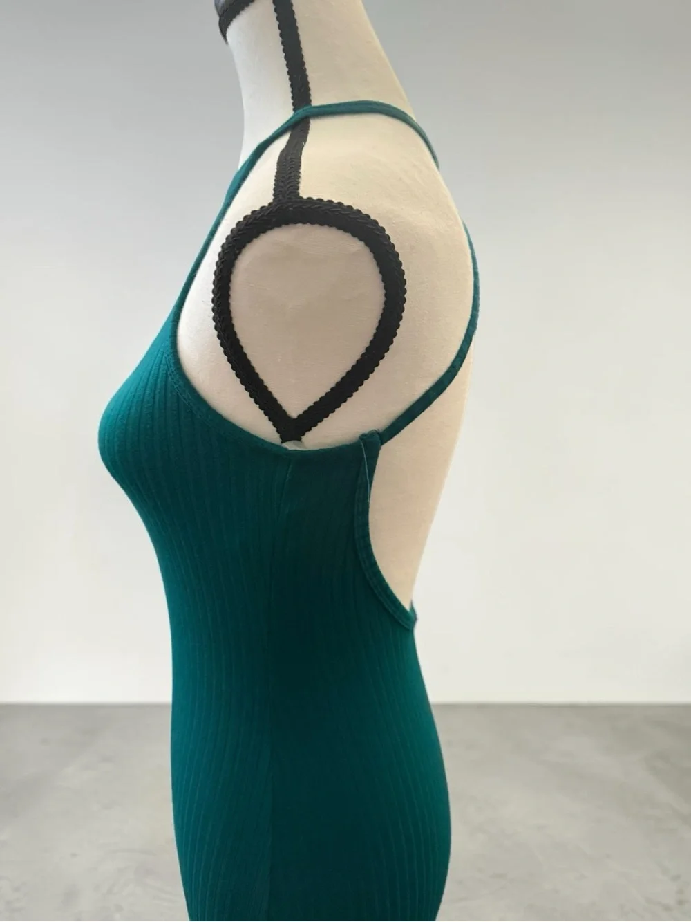 Soprano Teal Ribbed Bodycon dress Size Small_4